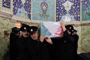 وداع با شهیدان امنیت در حرم امام رضا(ع) | تصاویر