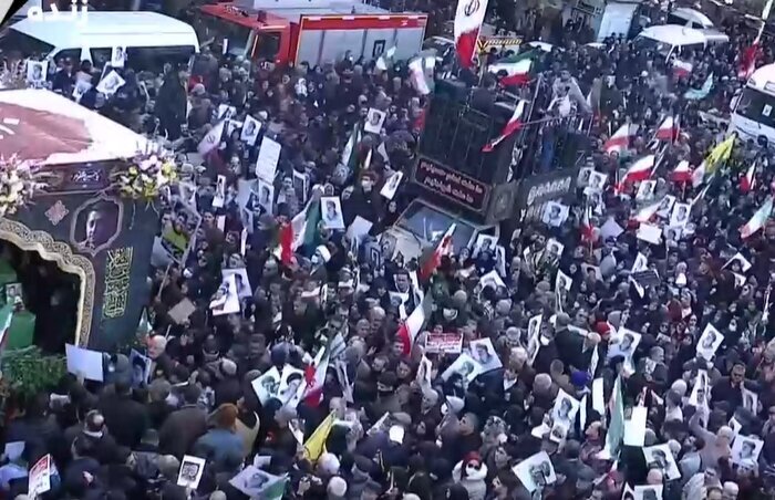 نخستین تصاویر از مراسم تشییع پیکر شهدای جنایات اخیر صهیونیستی - آمریکایی