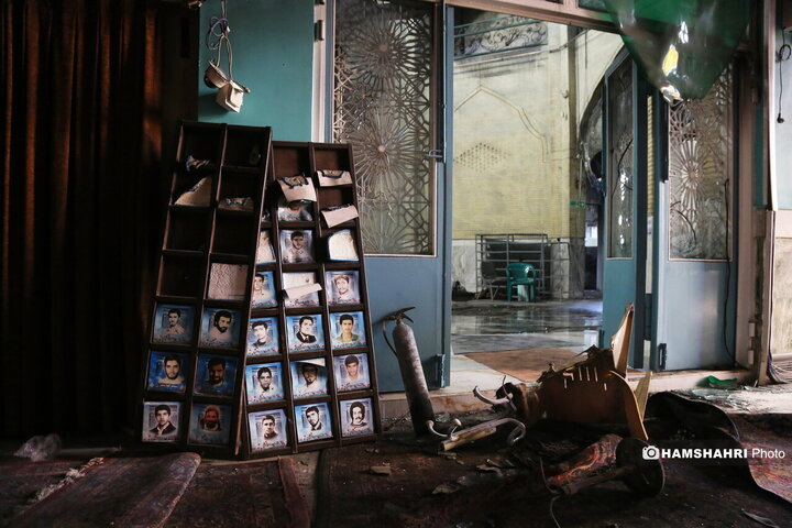 مساجد آتش زده توسط اغتشاشگران در تهرانپارس