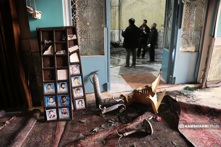 مساجد آتش زده توسط اغتشاشگران در تهرانپارس