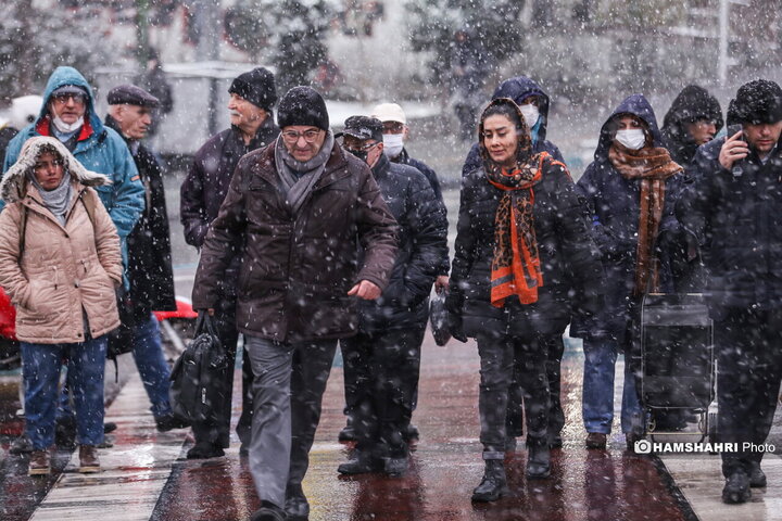 بارش برف در تهران
