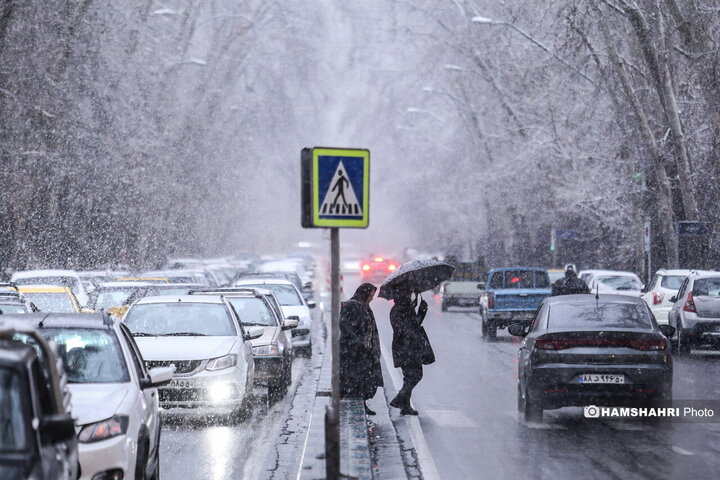 بارش برف در تهران