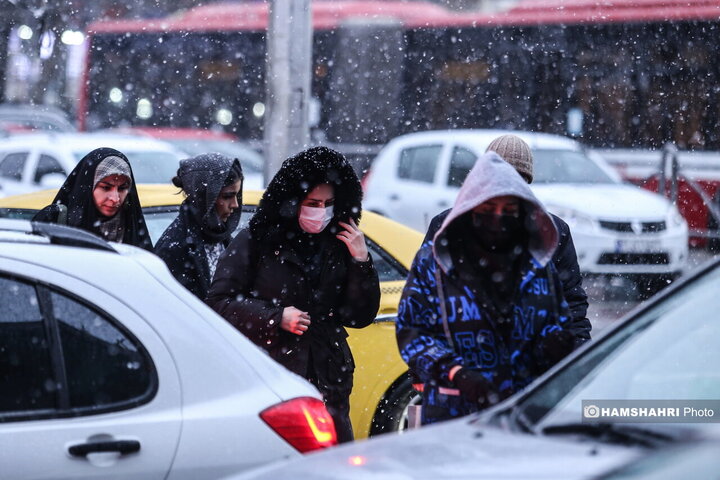 بارش برف در تهران