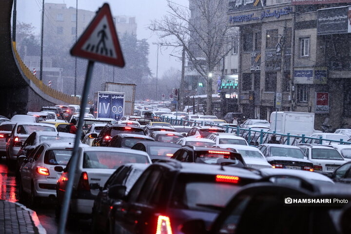 بارش برف در تهران