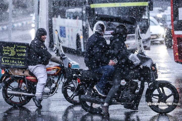 بارش برف در تهران