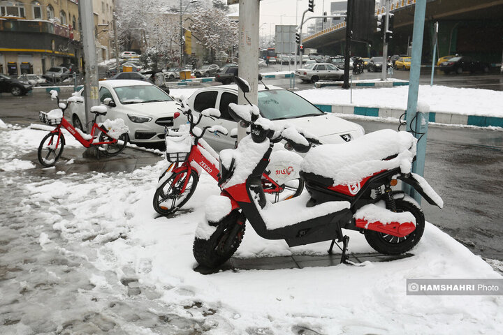 بارش برف زمستانی در تهران