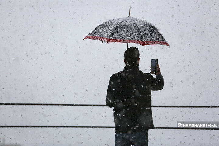 بارش برف زمستانی در تهران