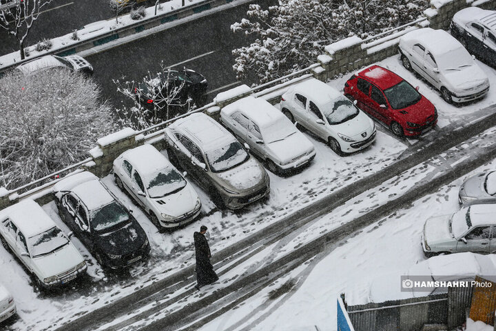 بارش برف زمستانی در تهران
