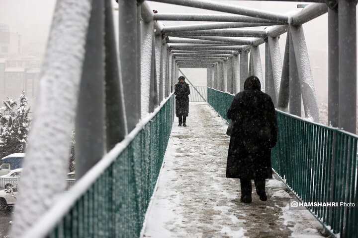روز برفی تهران