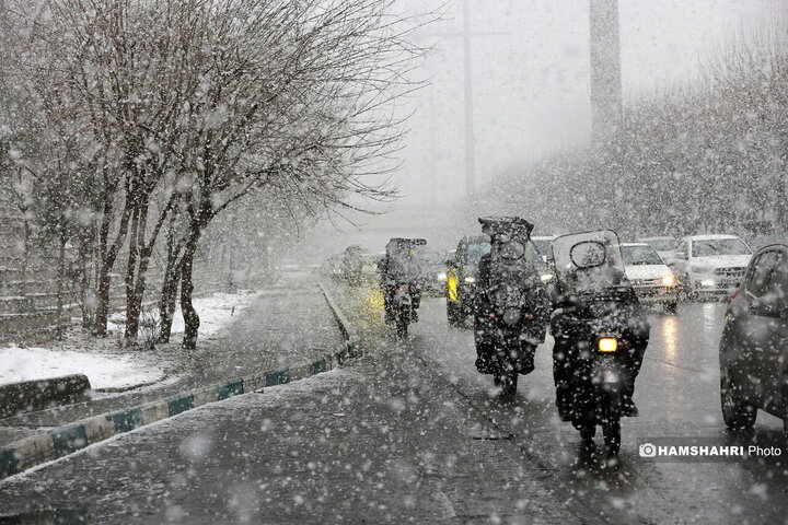 روز برفی تهران