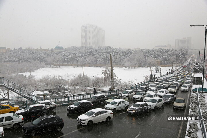روز برفی تهران