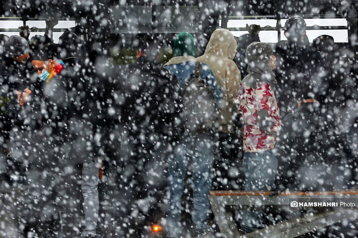 روز برفی تهران