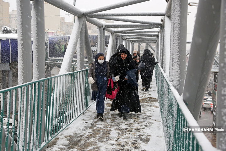 روز برفی تهران