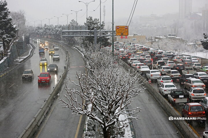 روز برفی تهران