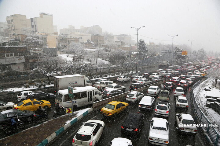 روز برفی تهران