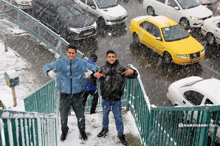 روز برفی تهران