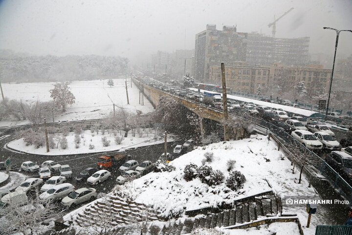 روز برفی تهران