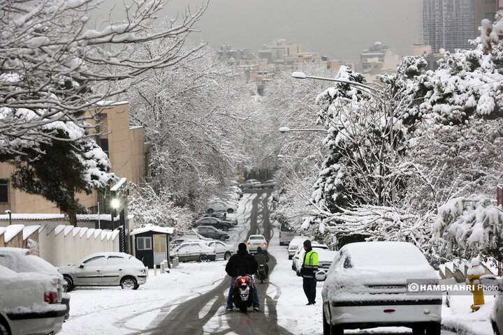 روز برفی تهران