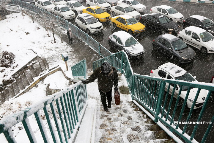 روز برفی تهران