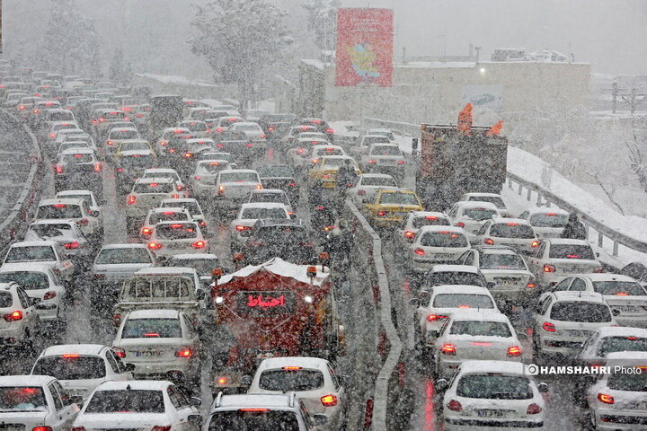 روز برفی تهران