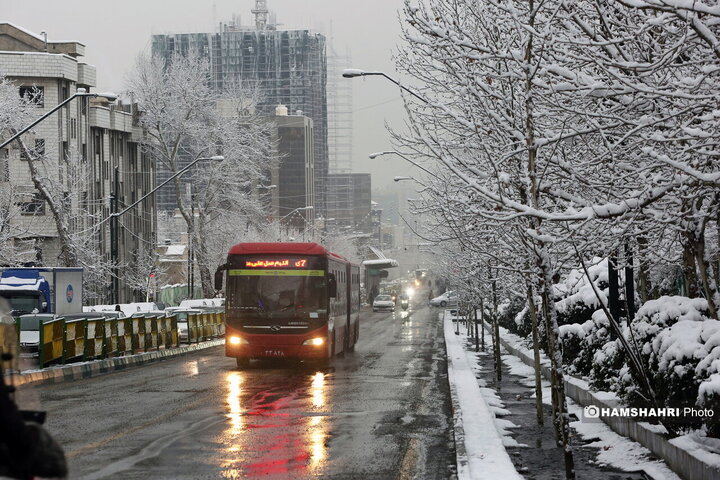 روز برفی تهران