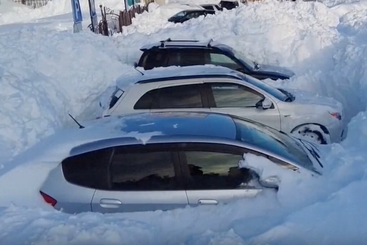 تصاویری از برف آخرالزمانی در روسیه