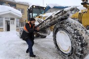 وضعیت جاده کندوان پس از بارش سنگین برف | تصاویر