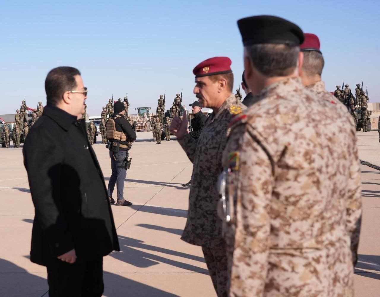 بازدید السودانی از پایگاه عین الاسد پس از خروج نیروهای آمریکایی | تصاویر