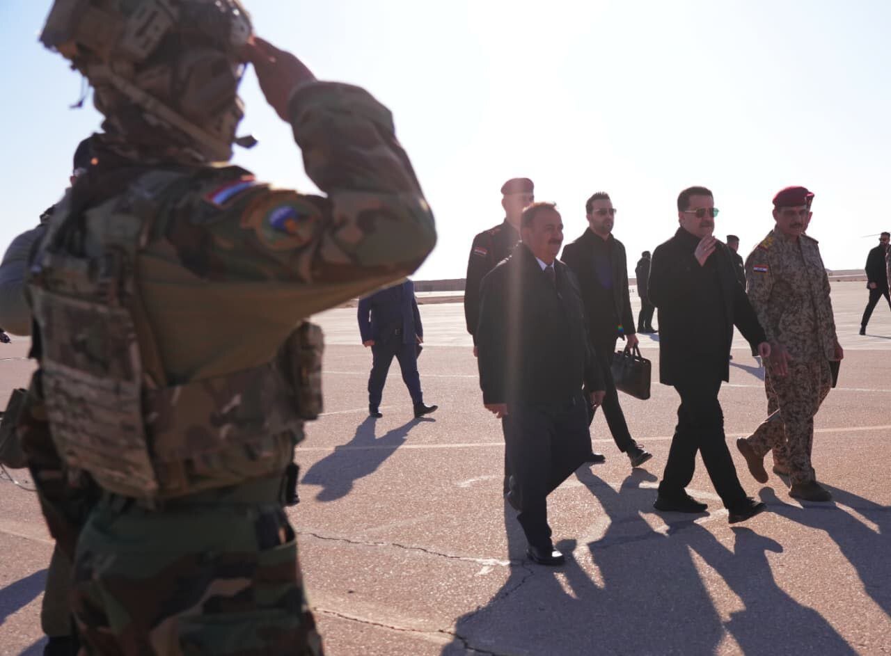 بازدید السودانی از پایگاه عین الاسد پس از خروج نیروهای آمریکایی | تصاویر