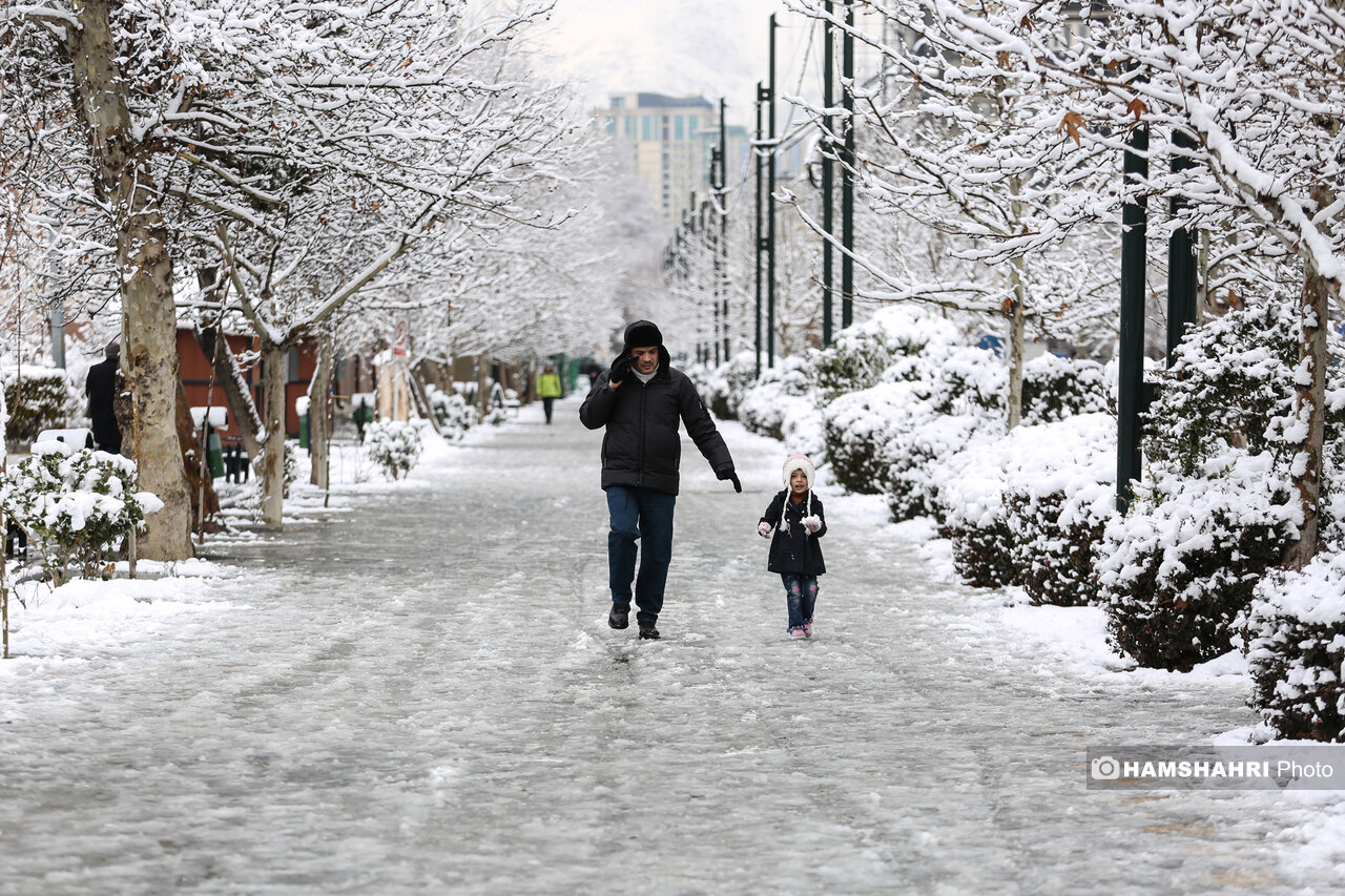 لذت برف بازی در تهران