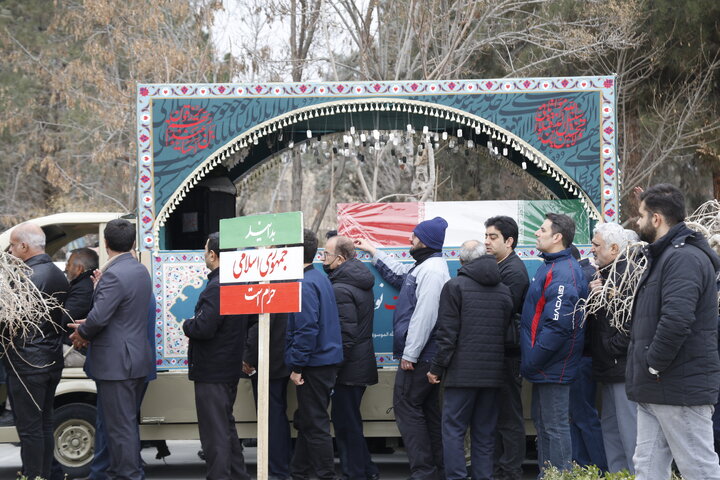 تشییع و خاکسپاری پیکر مطهر ۹ شهید مدافع امنیت در بهشت زهرا(س)