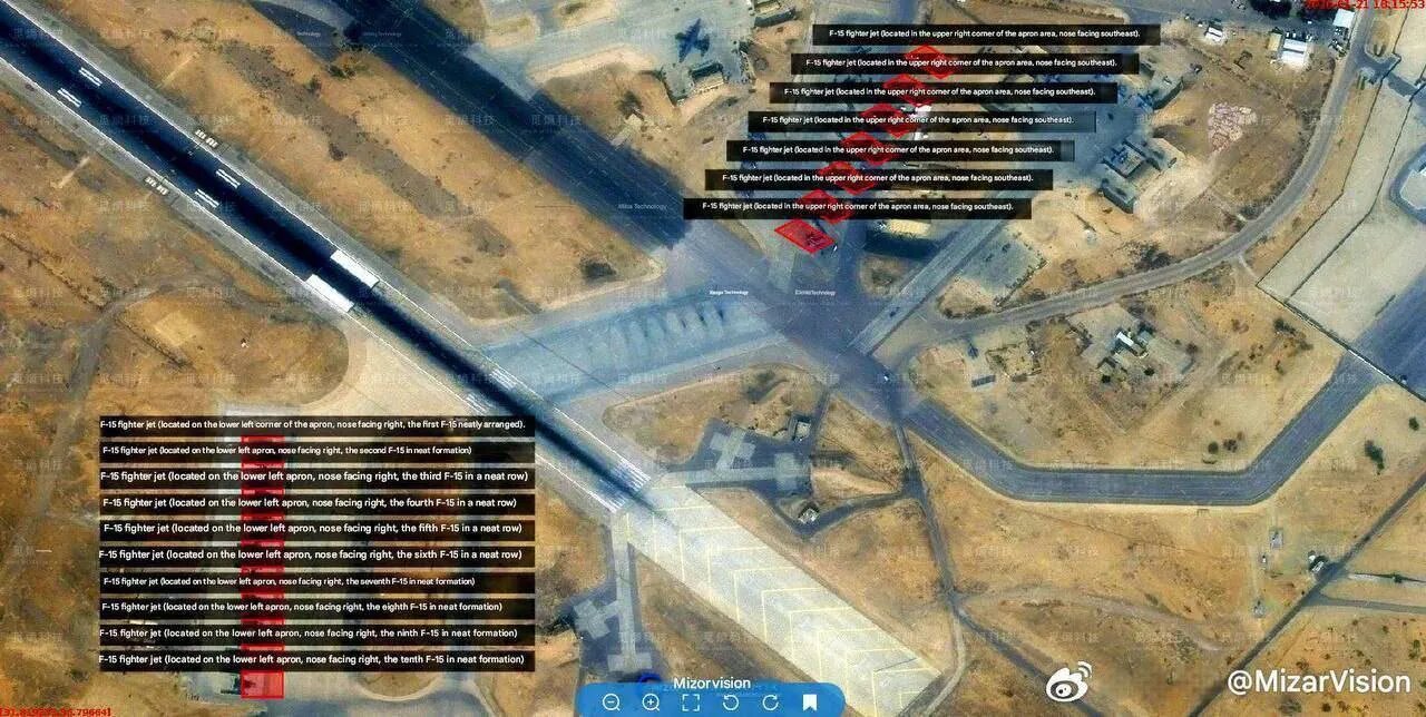 تصاویر ماهوارهای از استقرار جنگندههای آمریکایی در اردن | ببینید