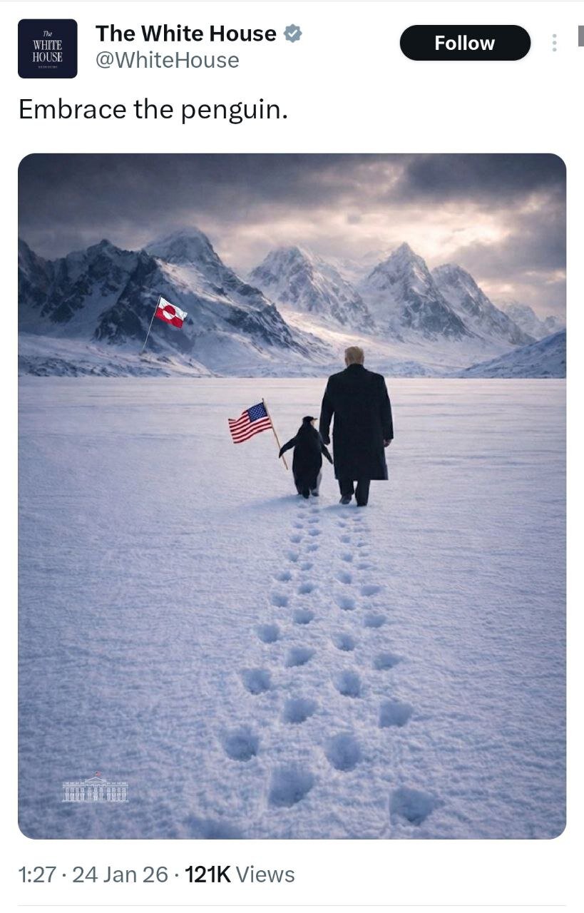 پست جدید کاخ سفید و دهنکجی به مردم گرینلند! | عکس