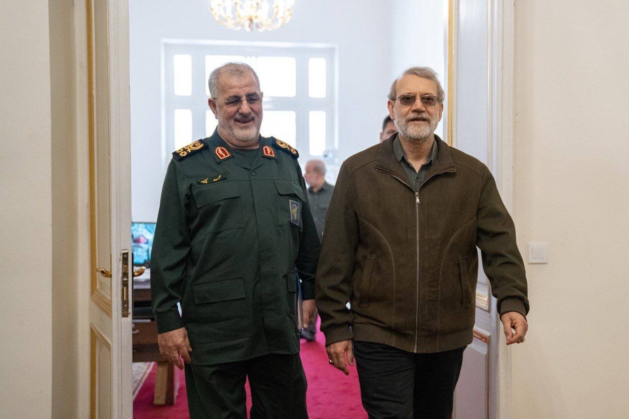 علی لاریجانی و فرمانده کل سپاه + تصاویر