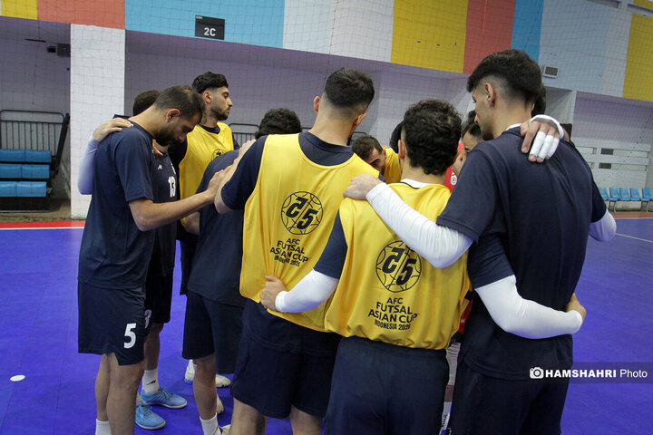 تصاویر اولین تمرین تیم ملی فوتسال ایران در جاکارتا اندونزی