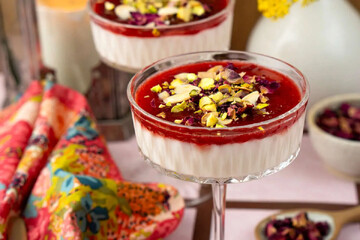 دسر محلبی با به ؛ دسر کلاسیک خاورمیانه با بافت ابریشمی