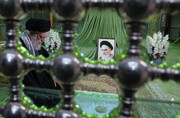 صبح امروز؛ حضور رهبر انقلاب در حرم مطهر امام خمینی(ره) | تصاویر