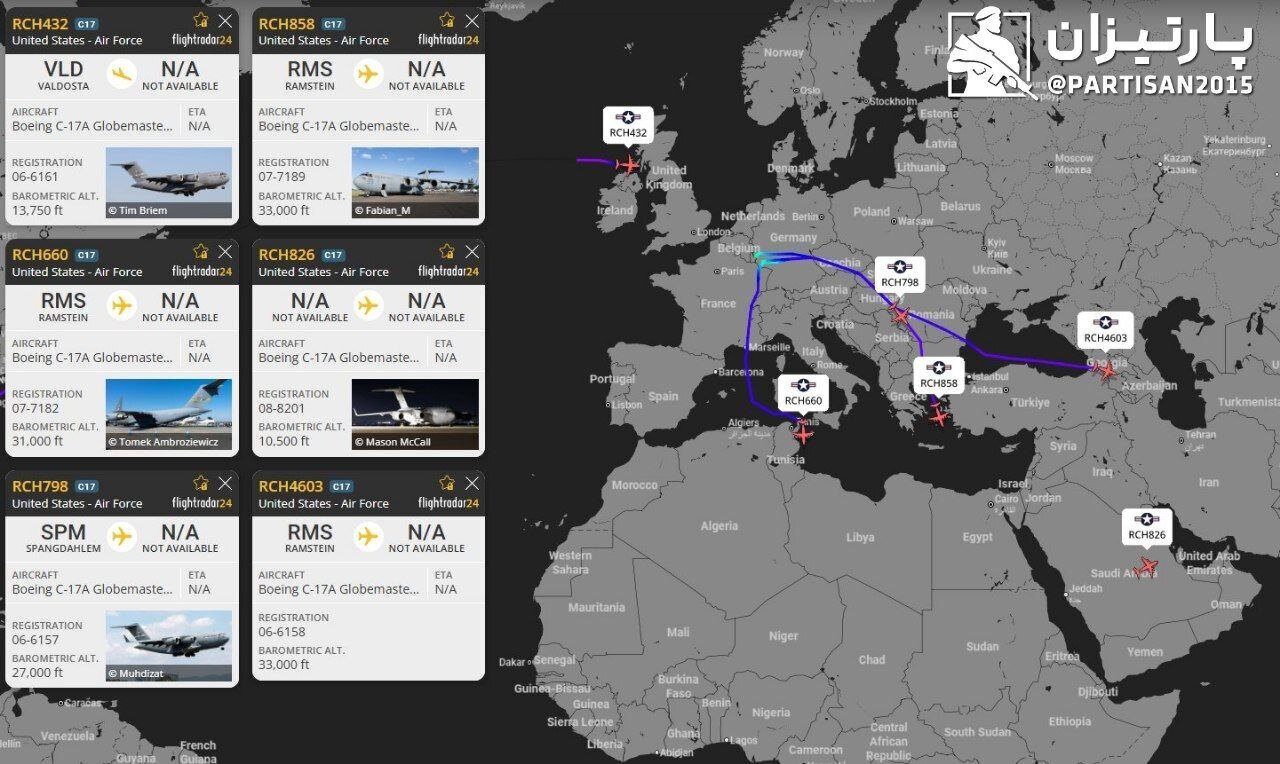 تازه ترین نقل و انتقالات نظامی آمریکا در منطقه | عکس