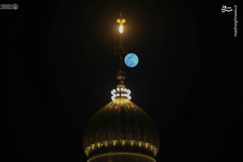 ماه کامل شعبان بر فراز حرم امیرالمومنین | تصاویر