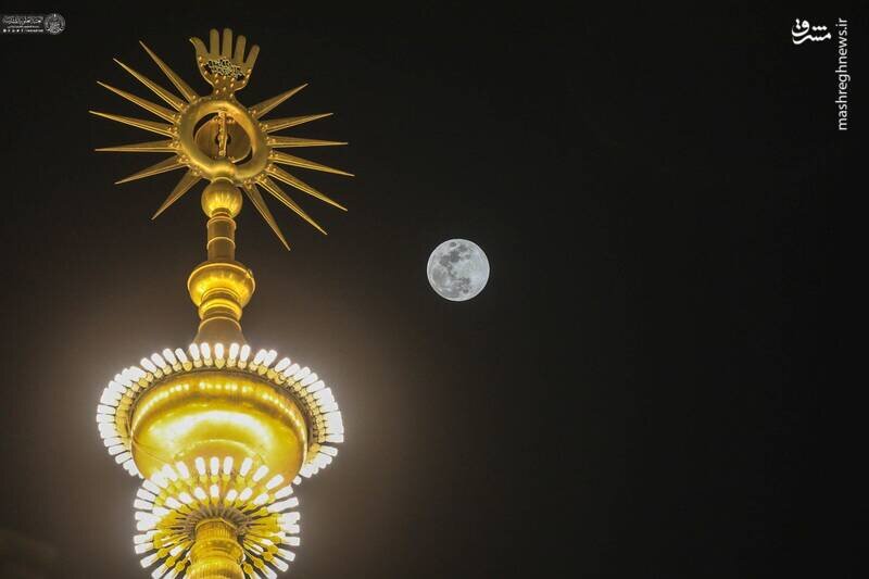 ماه کامل شعبان بر فراز حرم امیرالمومنین | تصاویر