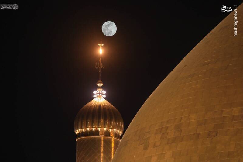ماه کامل شعبان بر فراز حرم امیرالمومنین | تصاویر