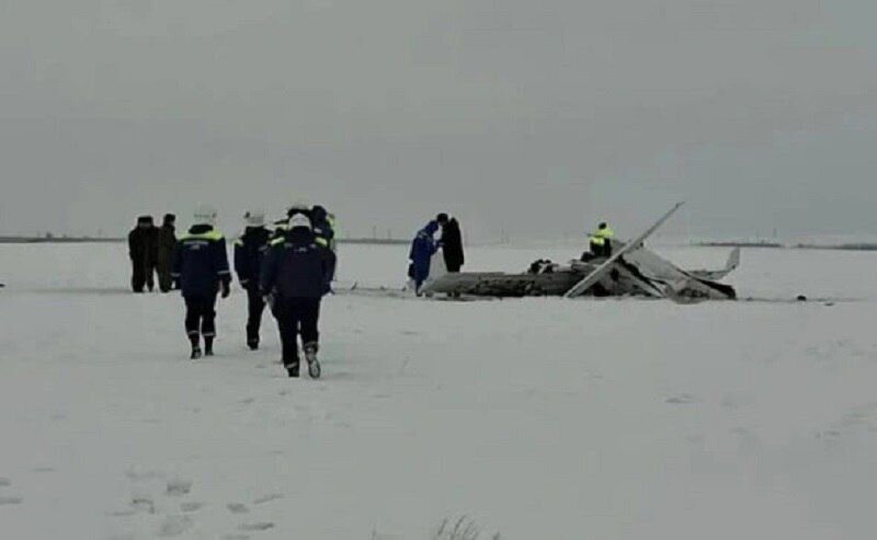 اولین تصاویر از سقوط هواپیما در روسیه