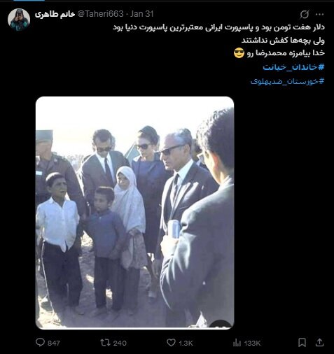 دست خاندان خیانت کار پهلوی رو شد| روایت مردم در فضای مجازی