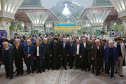 تجدید میثاق رییس و نمایندگان مجلس با آرمان‌های امام راحل (ره)
