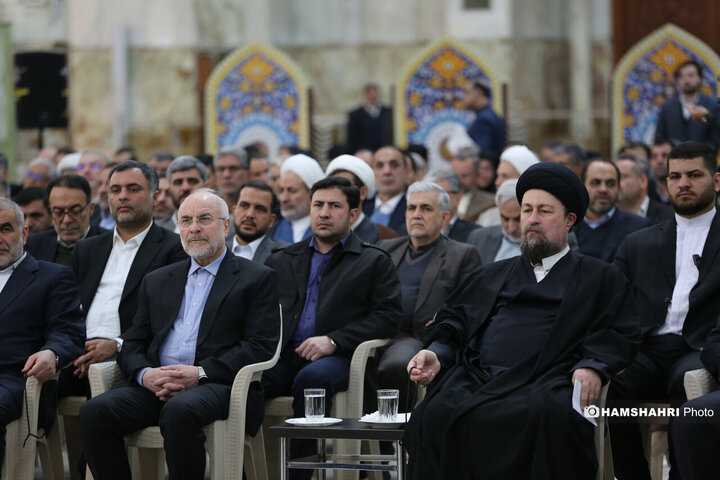 تجدید میثاق رییس و نمایندگان مجلس با آرمان‌های امام راحل (ره)