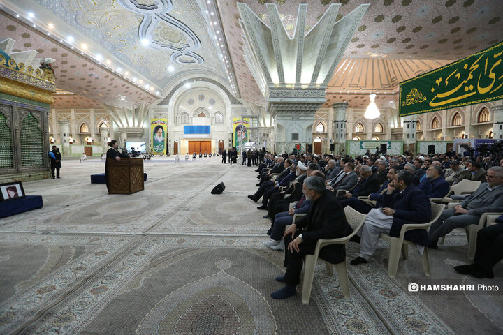 تجدید میثاق رییس و نمایندگان مجلس با آرمان‌های امام راحل (ره)