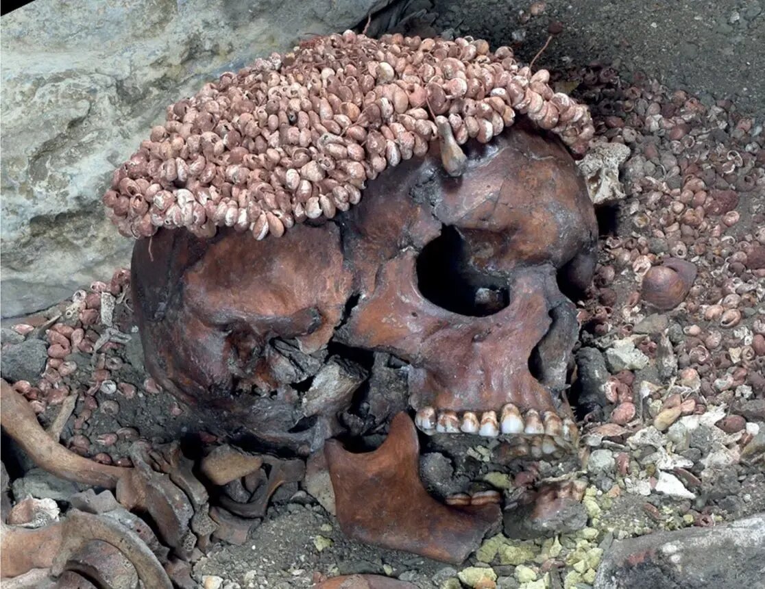 شاهزاده ۲۸ هزار ساله با تاجی از صدف در غار | عکس