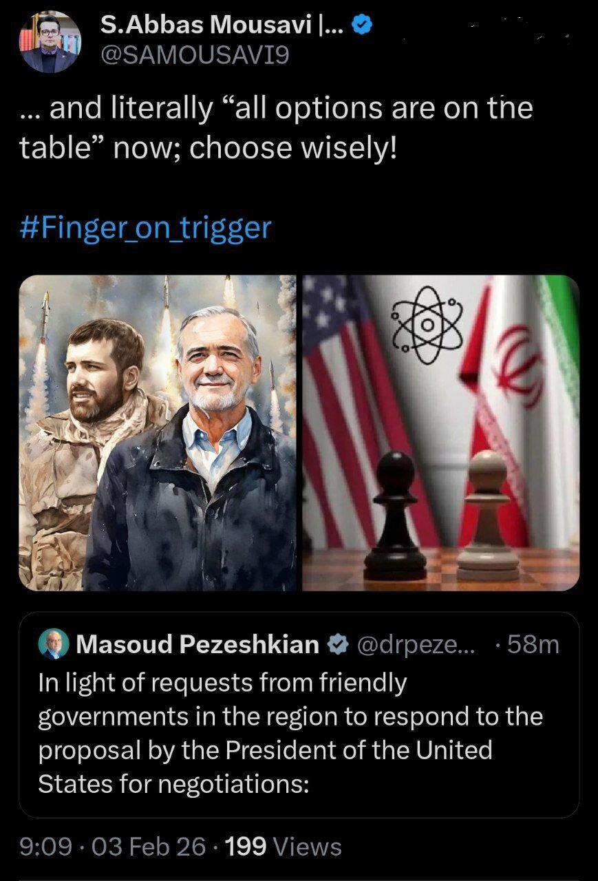 همه گزینهها روی میز است؛ عاقلانه انتخاب کنید | عکس