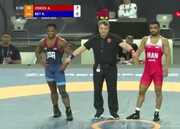 لحظه پیروزی علی اسکو بر حریف آمریکایی | ویدئو