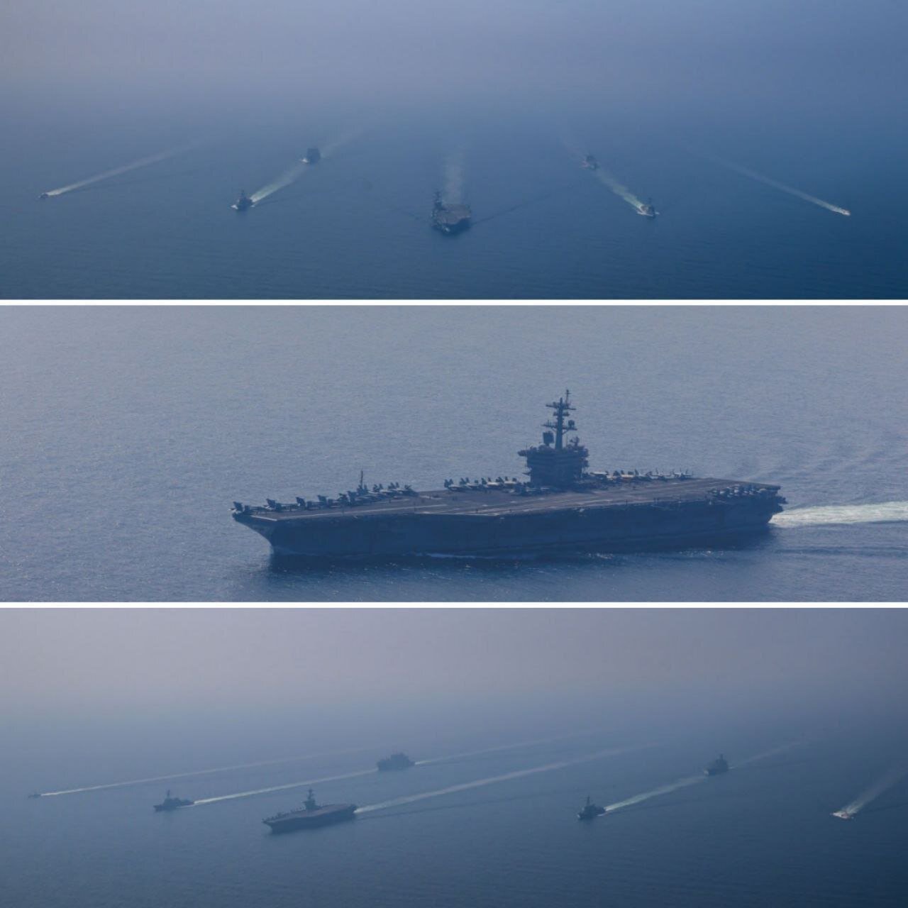 آفتاب نو – تصاویر جدید از گروه ضربت ناو هواپیمابر آبراهام لینکلن در شمال دریای عرب